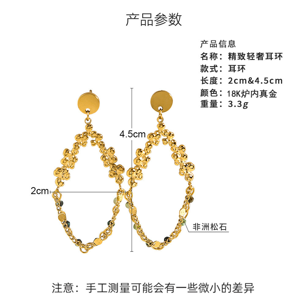 Oferta especial experiencia europea y americana joyería de acero titanio vacío galvanoplastia no decoloración no alérgica joyería pendientes collar fábrica al por mayor