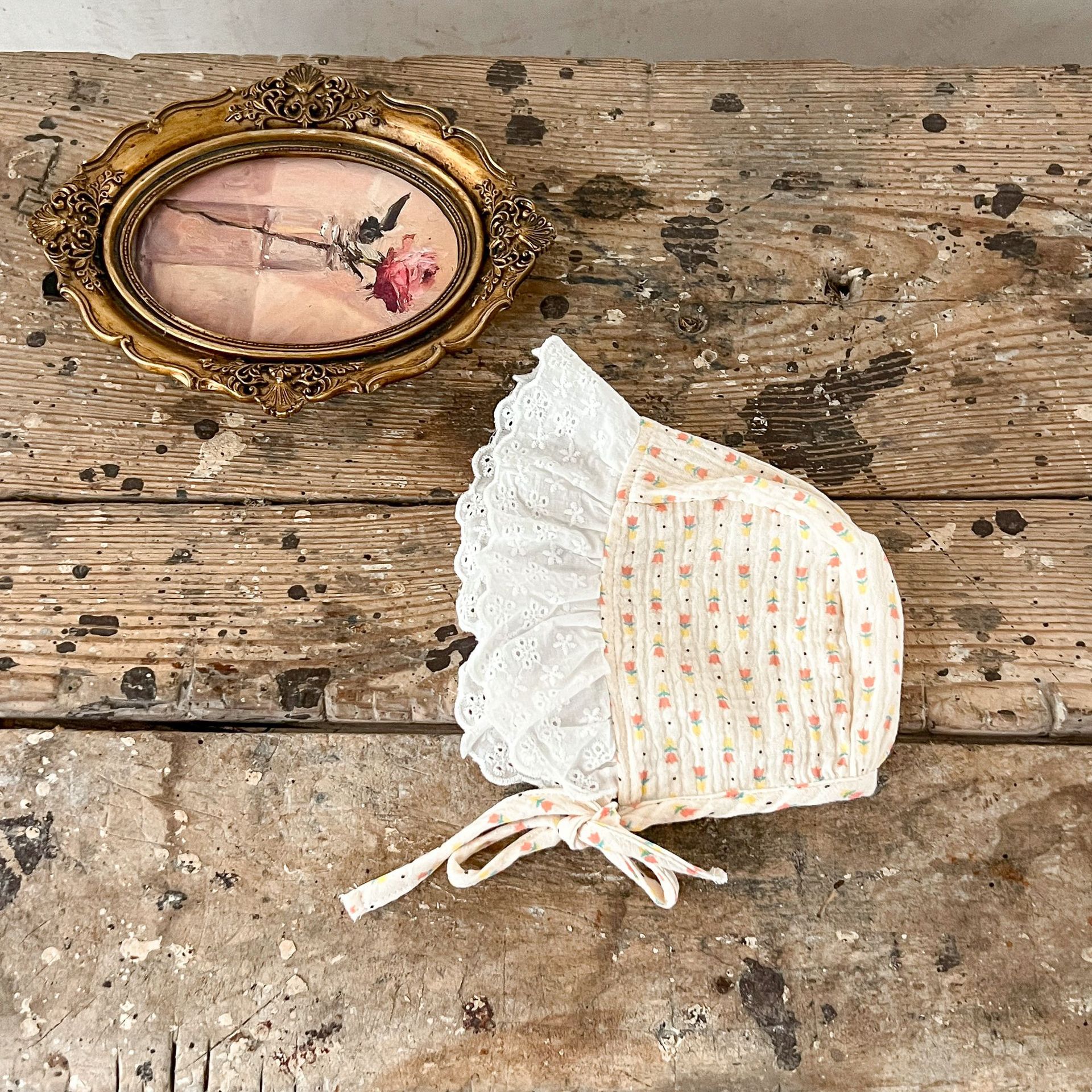 INS estilo coreano collar de encaje de bebé para niñas zanahoria impreso algodón suelto de doble capa mameluco de gasa para sombrero gratis moda