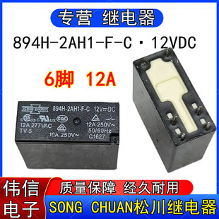 2 Relè 894H-2AH1-F-C 12VDC, Nuovi, Senza Marca, Per Applicazioni Elettroniche