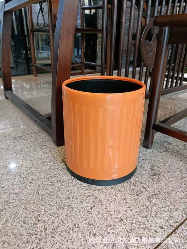 包邮高档双层条纹轻奢风垃圾桶酒店客房物业客厅厨房家居用垃圾桶|undefined