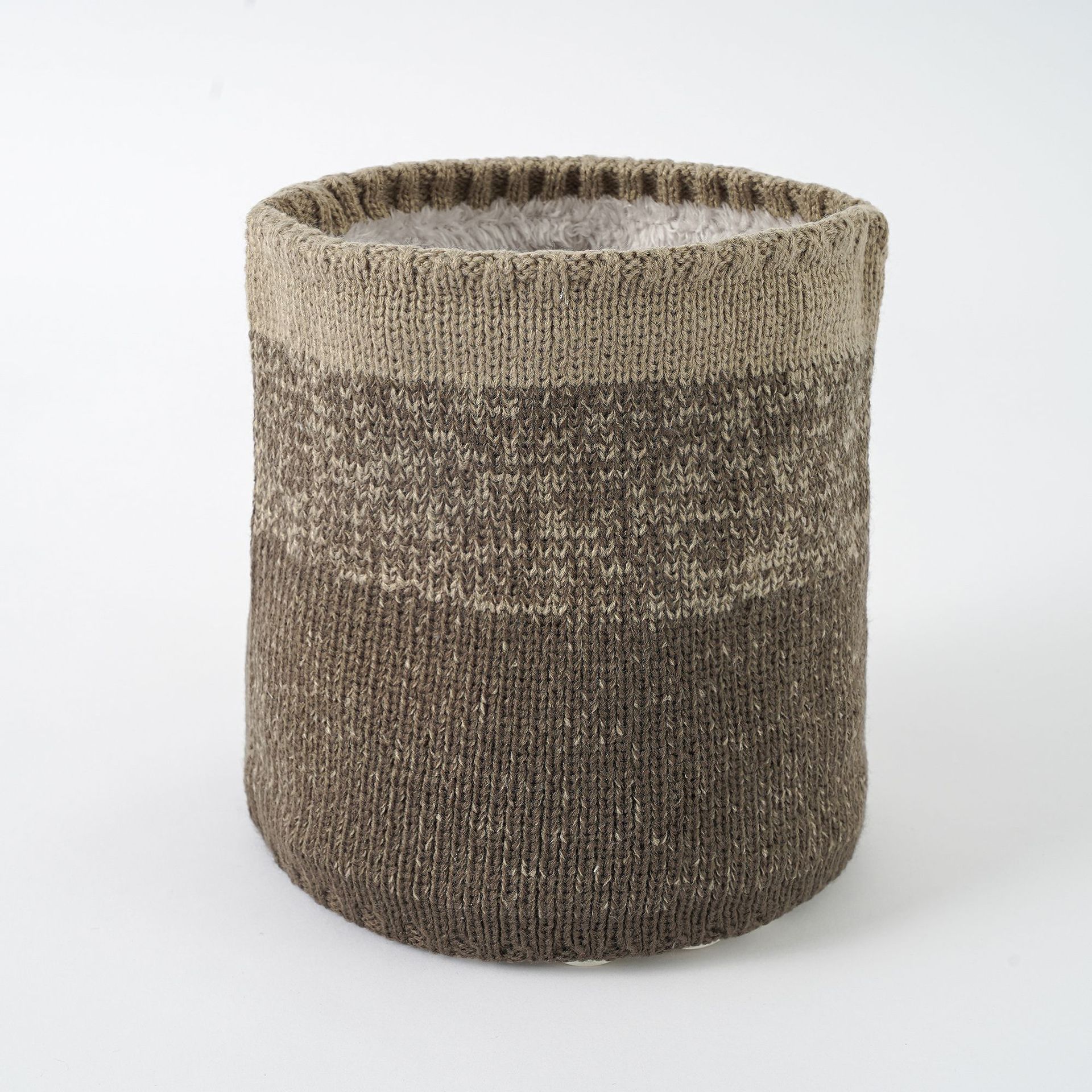 Protección del cuello Cubierta del cuello de la bufanda de invierno de punto forrado de lana engrosada sin corbata jersey de los hombres ciclismo cálido protección del cuello trasero