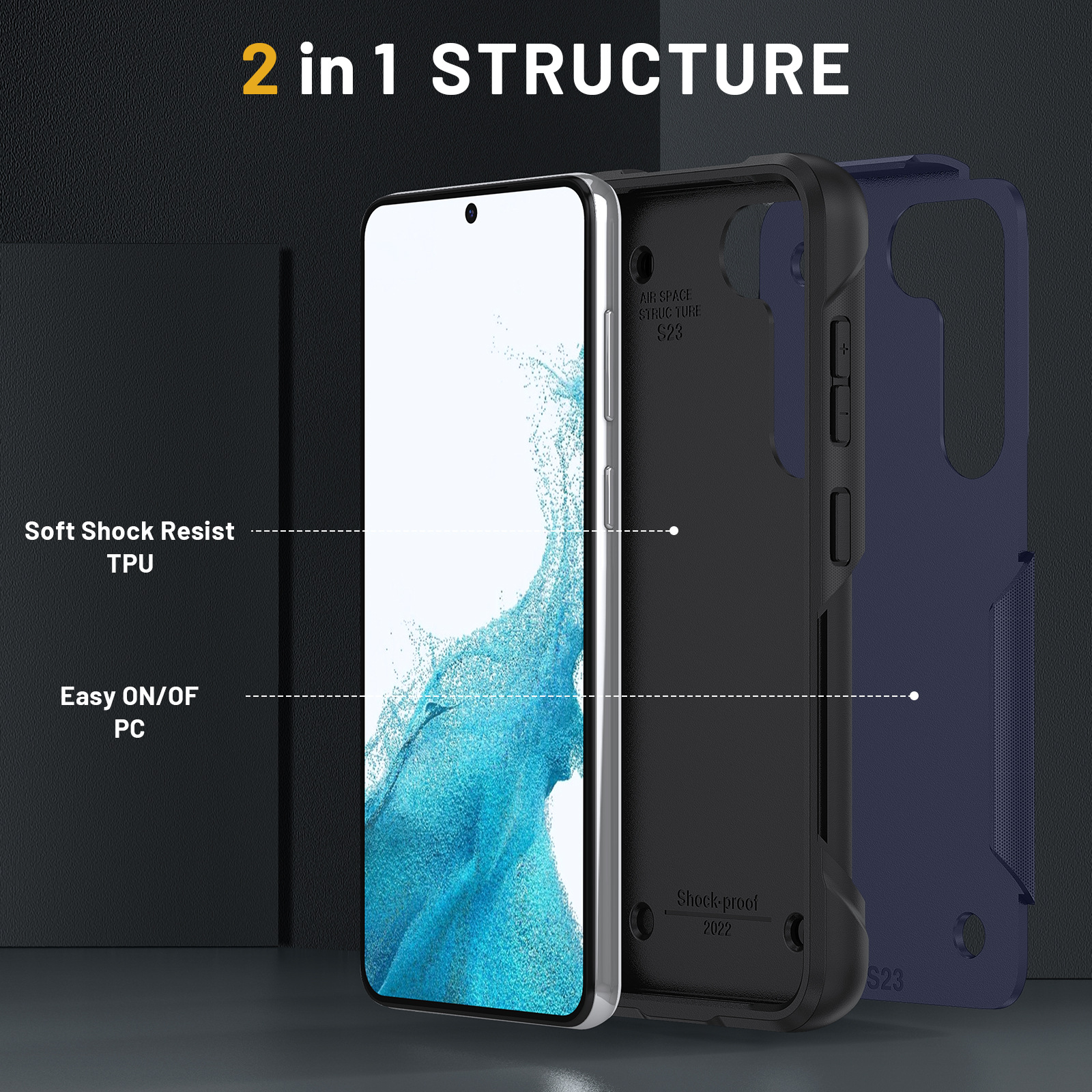 Phone Case & Screen Protector For Samsung S23 Series Anti-drop_voghion.com