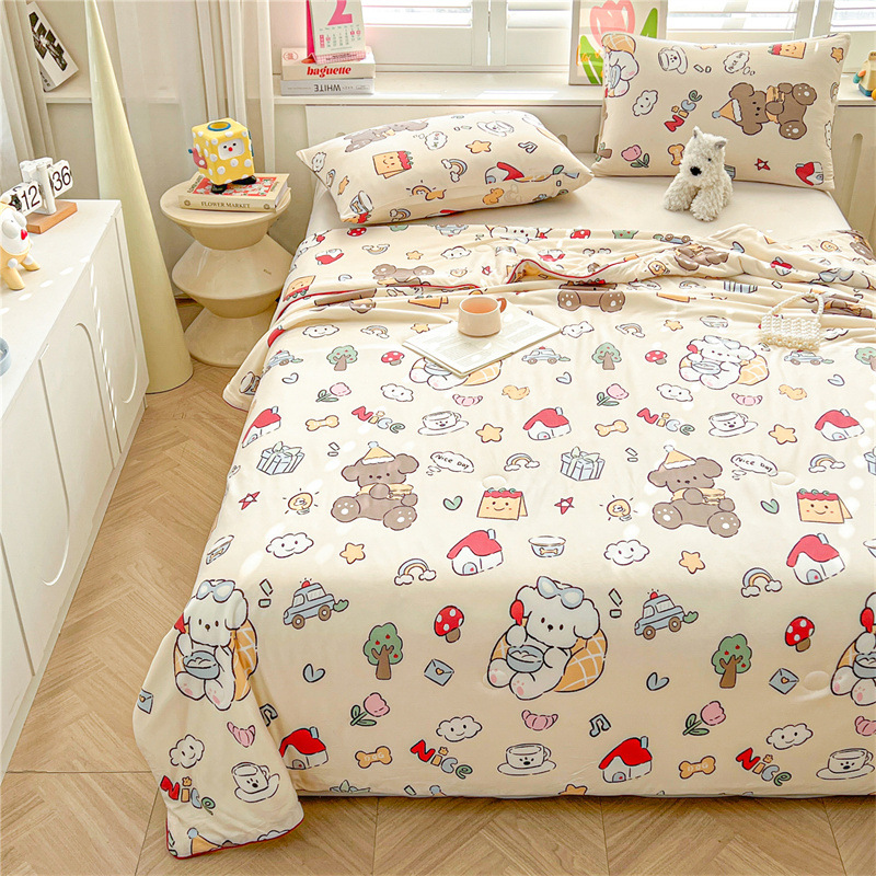 A級ベビー・マタニティグレード大豆繊維ニット綿夏用掛け布団、洗濯機で洗える夏用子供用薄掛け布団、ギフト用エアコン掛け布団