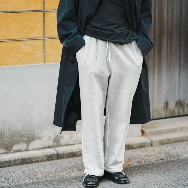 Lemaire 勒梅尔日本限定纯色直筒抽绳卫裤男宽松休闲长裤|undefined