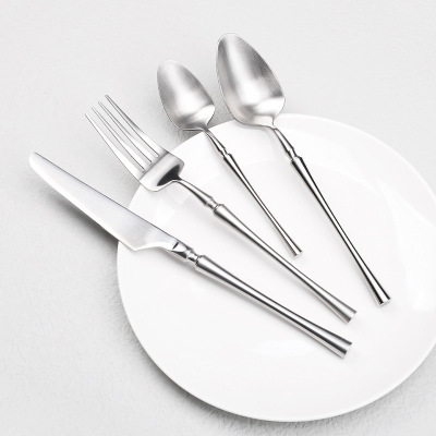304 Stainless steel Western knife Fork spoon Three Waistline silvery Western tableware suit hotel Restaurant household