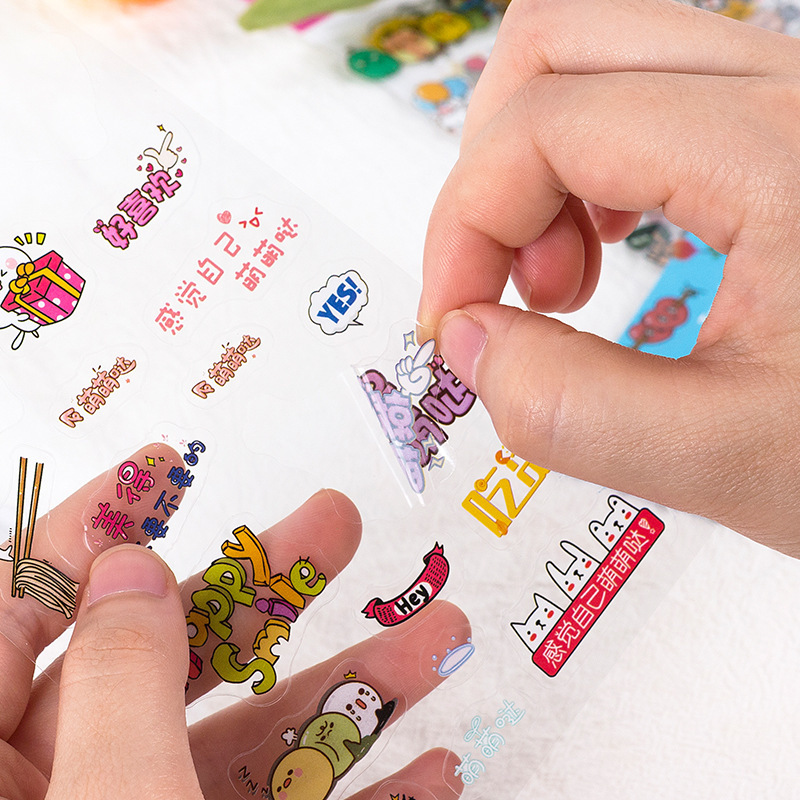 De dibujos animados de PVC transparente pegatinas campus red popular de moda pegatinas DIY Diario material decorativo pegatinas 6 modelos
