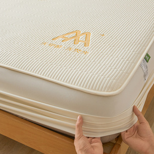 Class A Mother and Infant Grade Soybean Quilted Waterproof Bed Cover One-piece Simmons Mattress Protective Cover Anti-slip Bed Cover Three-piece Set