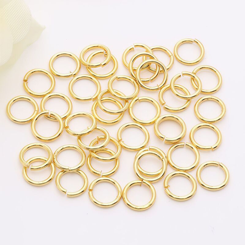 Color-Preserving 18K Gold Open Ring Color-Preserving Necklace Bracelet Connecting Ring Handmade DIY Jewelry Accessories Ring Connecting Ring Wholesale