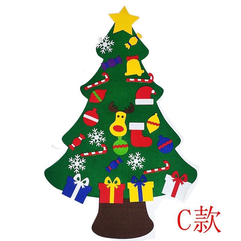 クロスボーダーフェルト DIY クリスマス装飾新しい子供のおもちゃペンダントクリスマスギフトフェルトクリスマスツリー|undefined