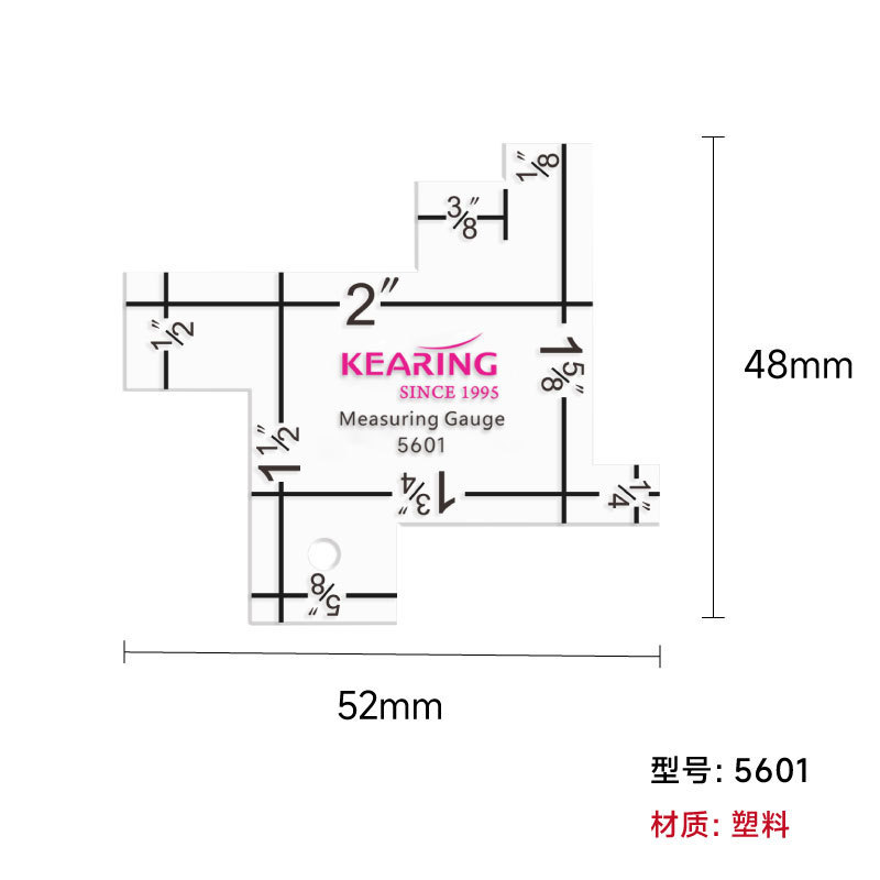 Medidor de espesor de aluminio herramienta de remiendo hecho a mano aleación de aluminio regla medidor de espesor de Keling yalic