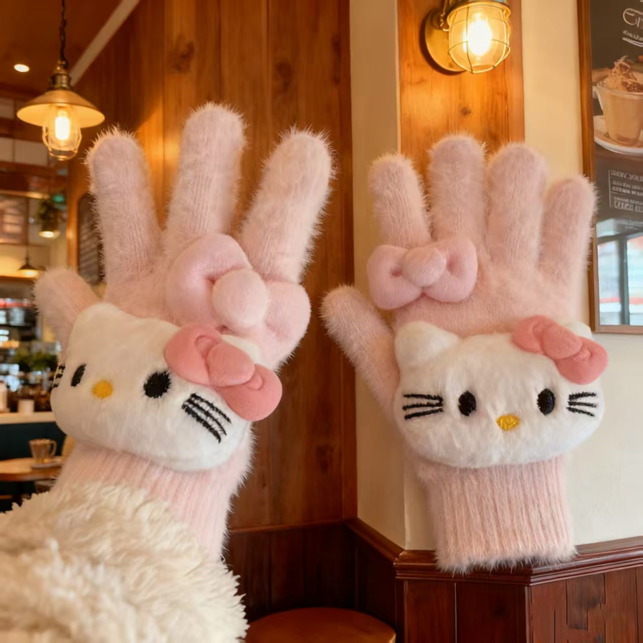 KT 리본 핑크 장갑 [개별포장]