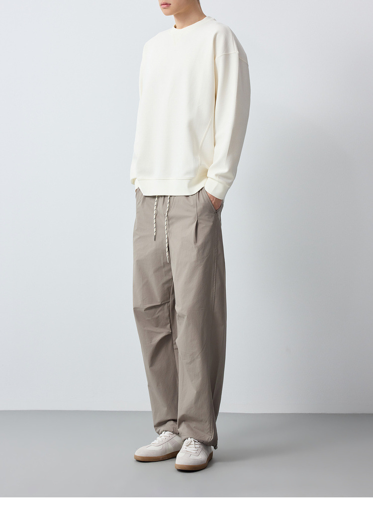 Áo sweatshirt nam cổ tròn chất liệu dày dặn 300g phong cách công sở — đen chi tiết 15
