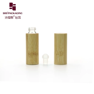 源头工厂定制系列毛竹瓶5ml香水精油瓶，超长盖玻璃珠按摩走珠瓶
