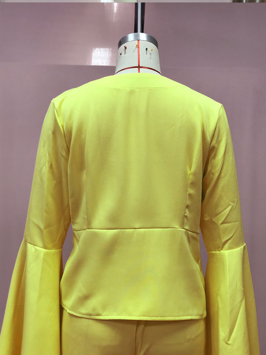 GraceChic 2025 Spring New Goddess Style Elegant Fashion Blazer Jacket High Waist Flared Pants Two-Piece Set For Women_voghion.com