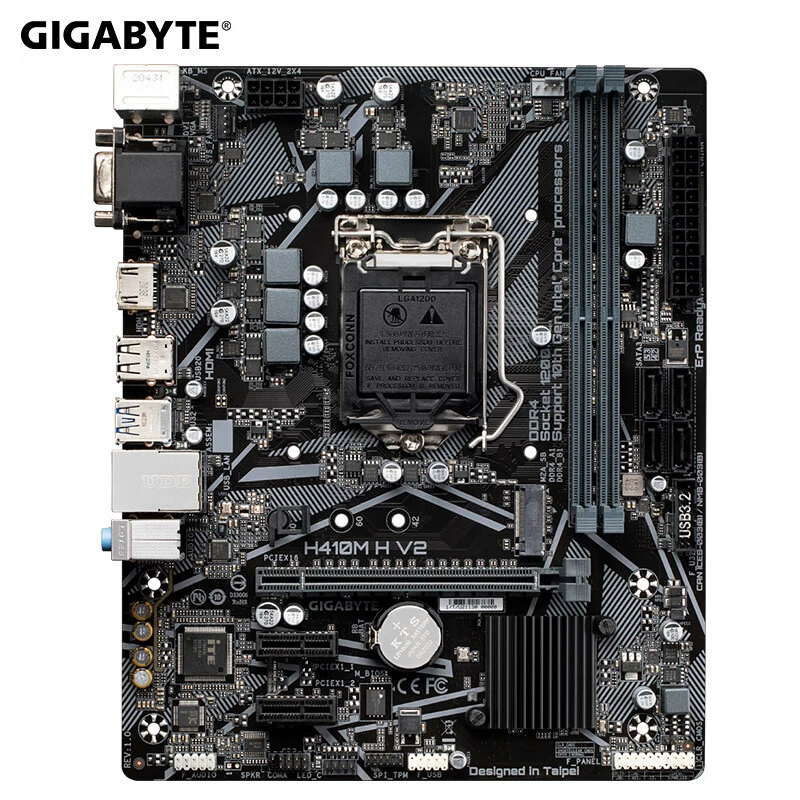 Совместимо с Intel Gigabyte H410M H V2 для поддержки 10-го поколения процессоров, сокет LGA1200