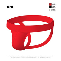 跨境亞馬遜通標男士純色棉質丁字褲彈力U凸男同志T褲性感情趣內褲