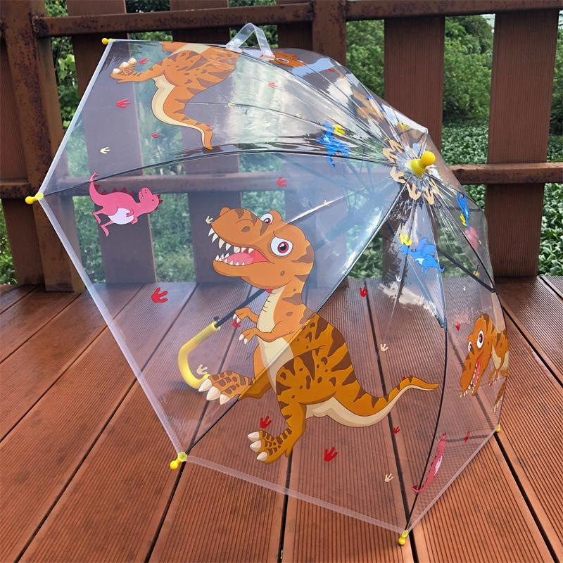 库洛米透明儿童雨伞新款公主小学生幼儿园耐用自动小孩雨伞塑料伞|undefined