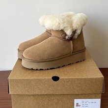 短筒雪地靴女加绒加厚东北防寒大棉鞋2025冬季新款保暖防滑棉靴子