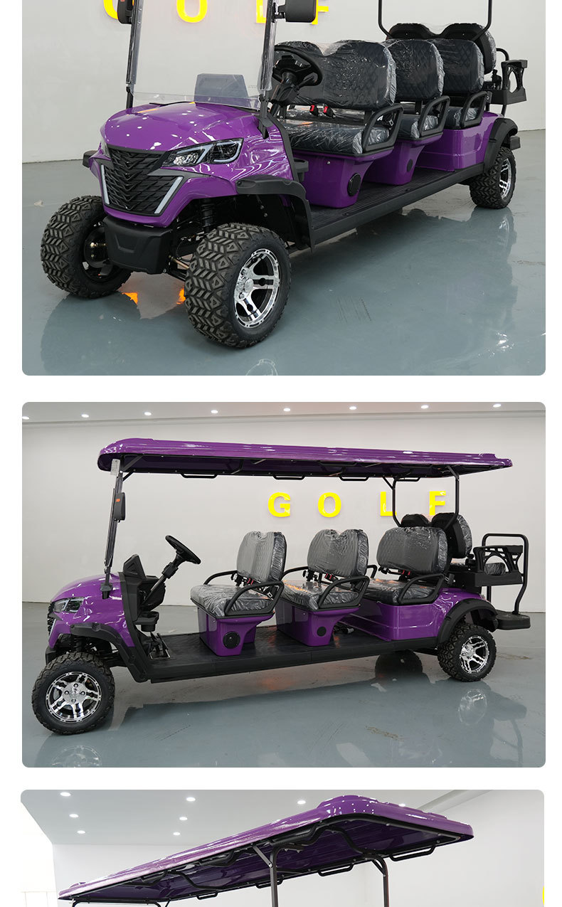 Electric golf cart for scenic areas, parks, and amusement parks, 8-seater electric sightseeing vehicle