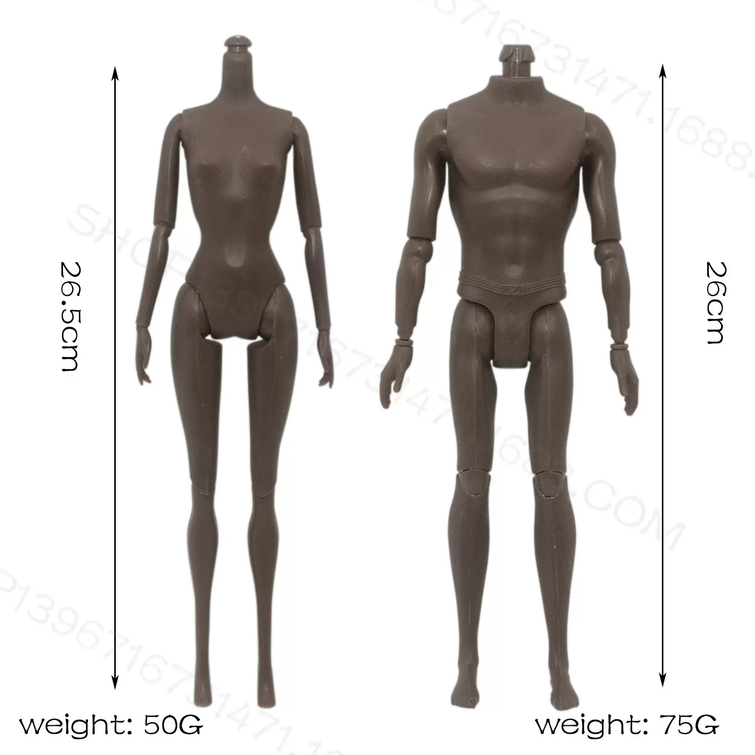 6分30厘米黑人非洲娃娃黑皮肤男女情侣款外贸新款磨砂哑光