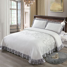 床盖针织棉四件套夹棉三件套绗缝单件床单床罩欧式床上用品亚马逊