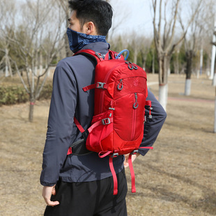 Wear-Resistant Professional Nylon Outdoor Water-Repellent Men's and Women's 25L Backpack Mountaineering Hiking Travel Camping Style Shoulders