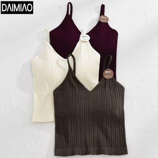Autumn New strap beauty back underwear one-piece wireless with chest pad Vest Women's bottoming inner wear wrapped chest outer wear