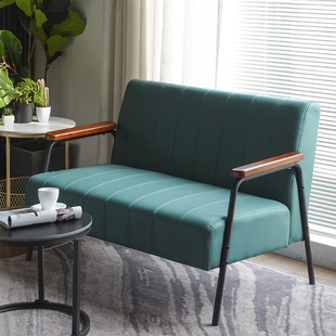 Small Apartment Double-Seat Simple Sofa Simple Iron Art Internet Celebrity Style Single Mini Small Balcony Bedroom Apartment Narrow