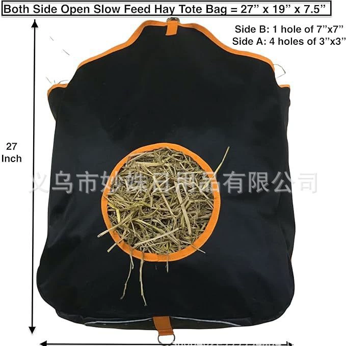 Нейлон сено кормление мешок для лошадей и овец, двусторонняя открытая кормовая дыра, сено мешок большой мешок для лошадей кормовой мешок