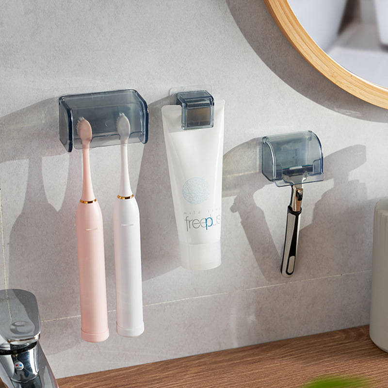 MiMu bathroom and toilet storage magic, bathroom sink toothpaste wall-mounted toothbrush holder, storage rack for bathroom supplies