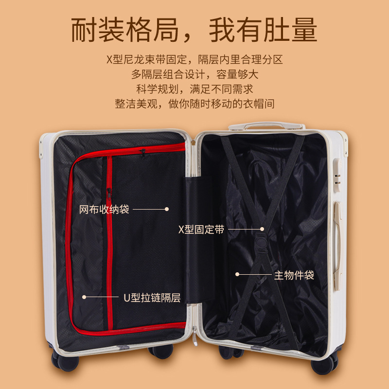 Maleta de contraseña de los hombres universal Mute rueda caja de viaje del estudiante Maleta impresa de dibujos animados de estilo coreano de las mujeres