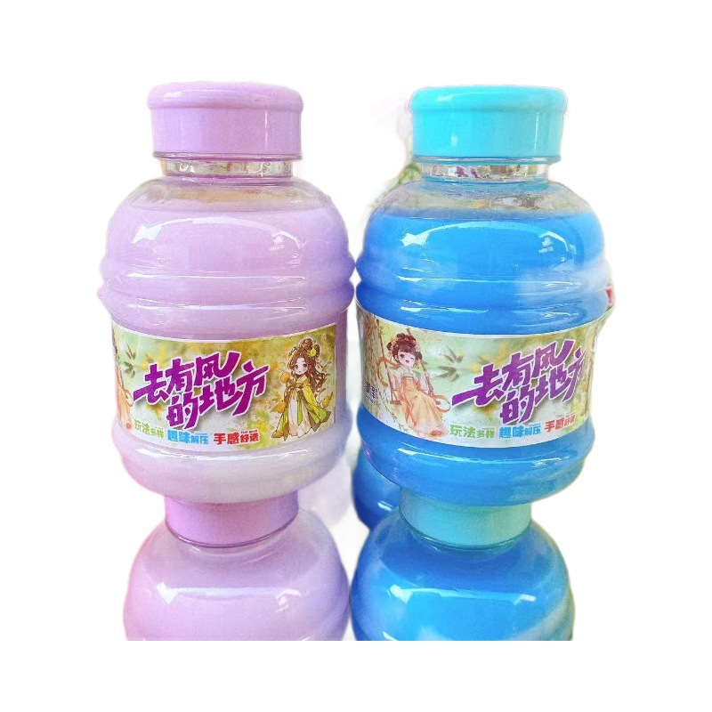 Nuevo color a juego, estilo antiguo, abrazo, leche, color, limo, agua falsa, barro de cristal, bricolaje, pegamento espumoso, descompresión al por mayor