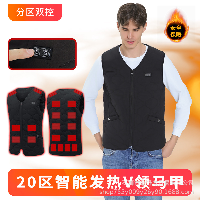 Fabricante de chaleco de calentamiento inteligente de invierno personalizado para producir chaleco de calentamiento eléctrico de calentamiento transfronterizo