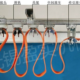 Electroplating crane HXDL-C30 cable pulley galvanized C- shaped steel guide rail cable pulley track joint