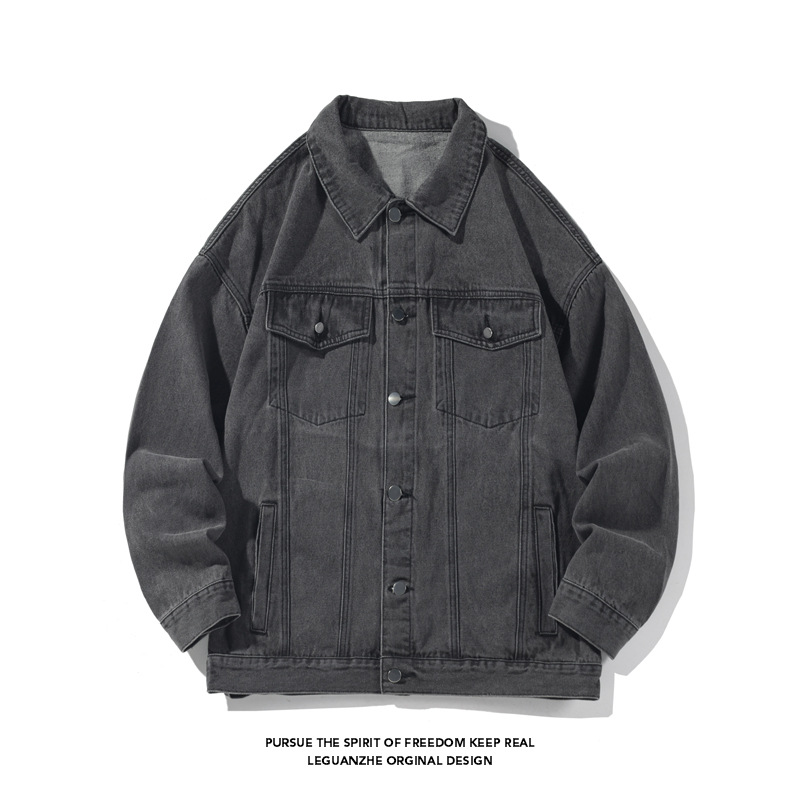 Autumn winter new shirt plus size men's and women's denim top loose jacket_voghion.com