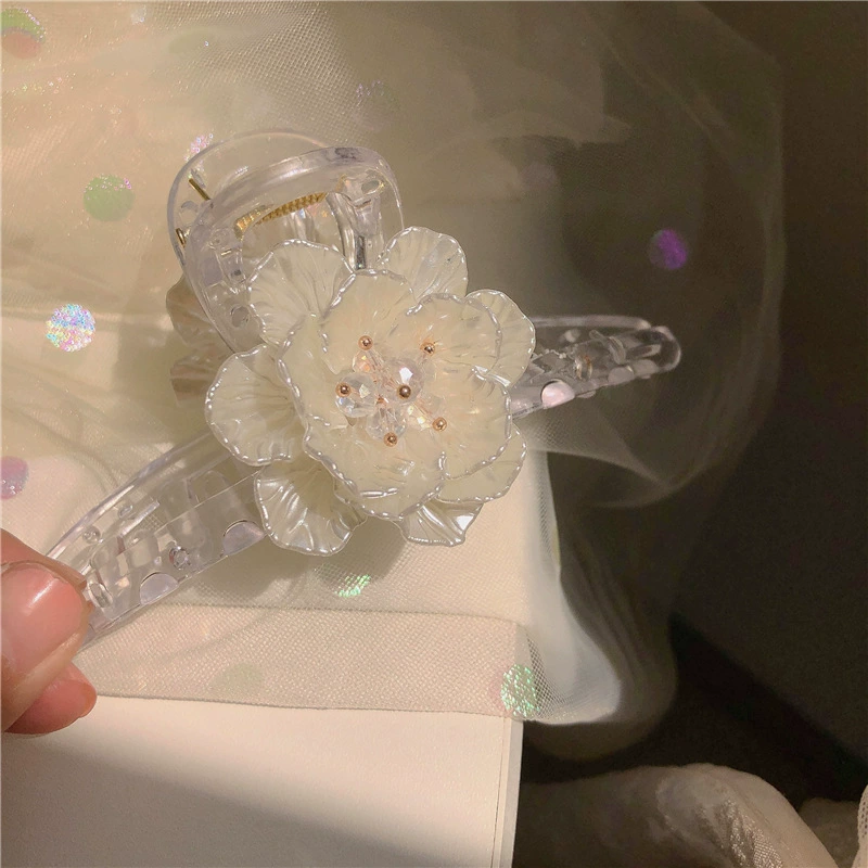 Горная чайнаяTransparent crab pin, зеленая зажимка для волос из жемчуга, акула