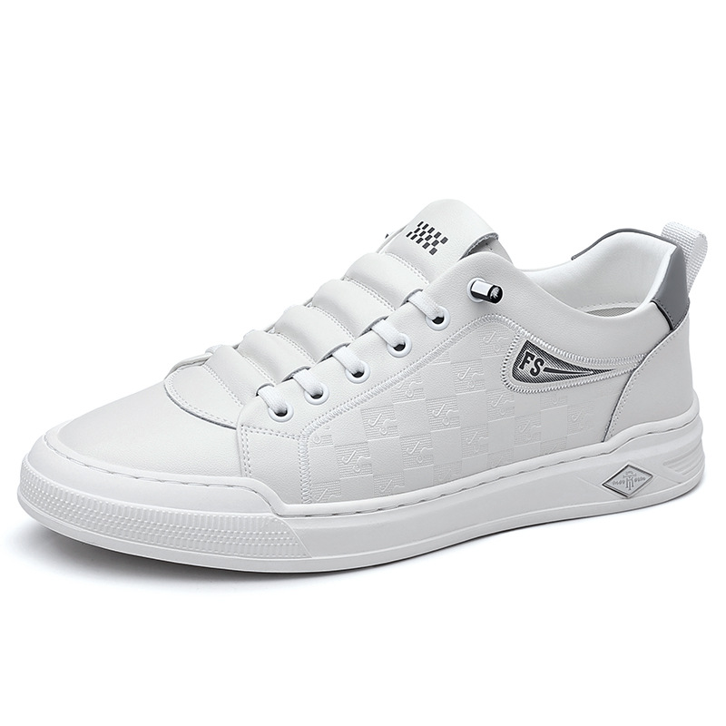 Verano nuevos zapatos casuales para hombres, zapatos blancos simples coreanos, cordones bajos, zapatos deportivos ligeros y transpirables para hombres transfronterizos