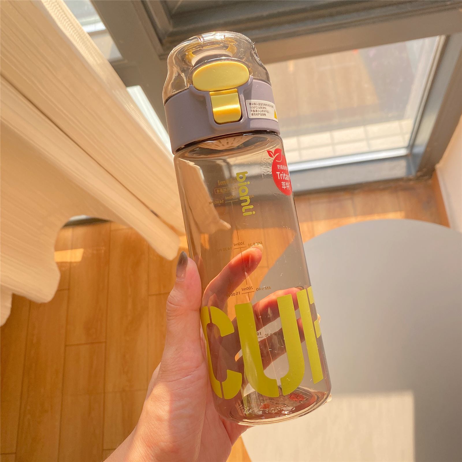 Sanrio taza de agua niñas estudiante de alta apariencia taza de plástico tritan alta temperatura resistente verano lindo niños taza de agua