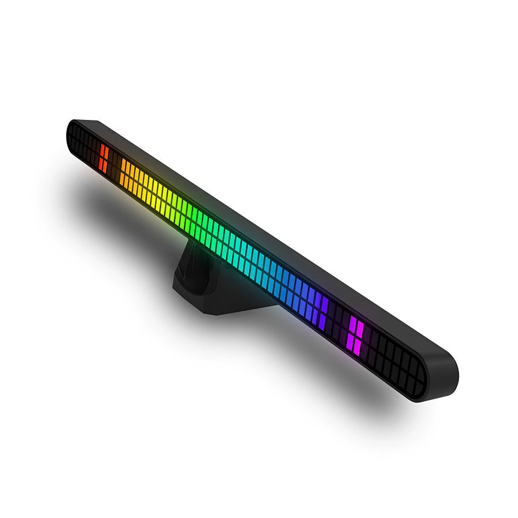 Источник производителя оптовая новая RGB ритм лампа 64-бит двойной ряд подъем свет настольная автомобильная перенос атмосфера свет музыка лампа
