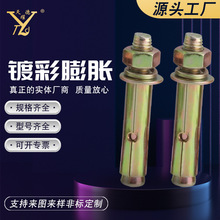 天耀德厂家批发4.8级膨胀螺丝 镀彩锌膨胀螺栓 型号齐全