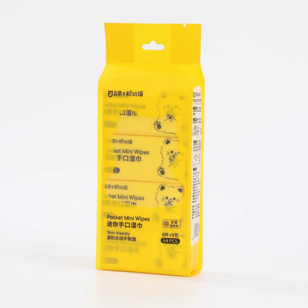 Мини-салфетки ручной клади 1 комплект 8 пачек чистой воды чистящие салфетки