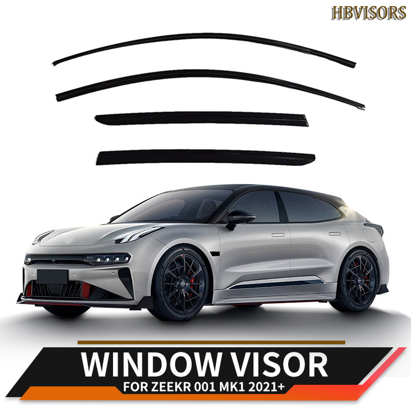 ZEEKR 001 üçün pəncərə visoru və yağış qoruyucusu, qara