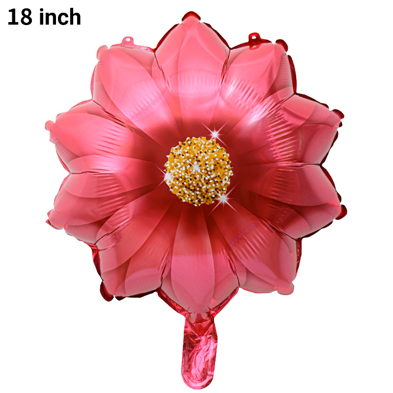 Globos de aluminio con flores girasol tulipán y rosa ideales para decoración ambiental y ramos festivos