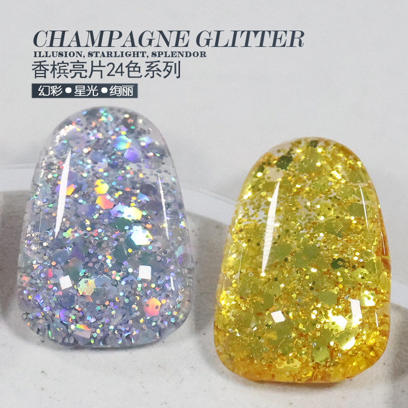 Champagne Glitter Large-Capacity Kilogram Nail Polish Pearl DIY Nail Pieces Dazzling Nail Art Champagne Glitter Large-Capacity Kilogram Nail Polish Pearl DIY Nail Pieces Dazzling Nail Art