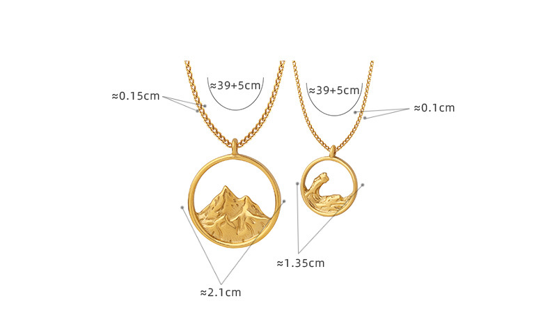 Fashion Geometric Titanium Steel Plating Pendant Necklace