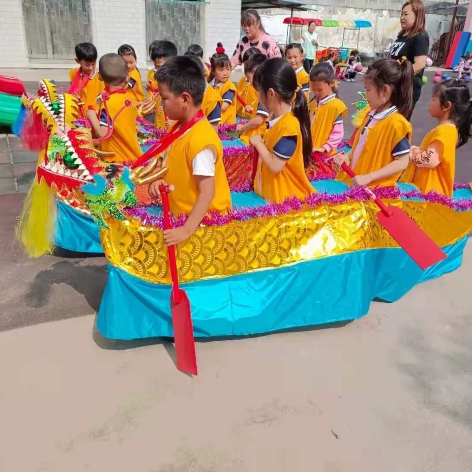 Детский реквизит для фестиваля лодок-драконов, танец на лодке-драконе, лодка-дракон для детского сада, реквизит для фестиваля лодок-драконов, забавный реквизит, реквизит для детского сада