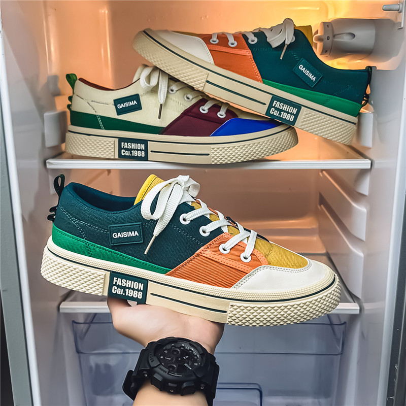 Viejos zapatos de tela de Beijing clásicos de chatarra en línea popularidad 2025 cuatro estaciones lienzo empalme zapatos de skate zapatos de trabajo zapatos al aire libre en vivo zapatos hombres