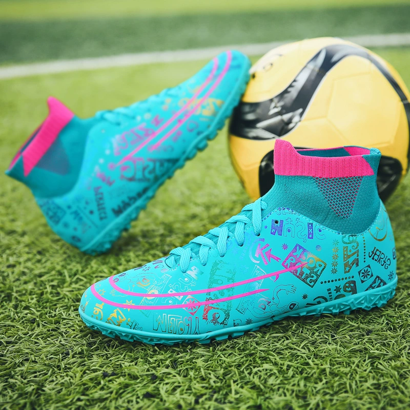 Футбольная обувь нового стиля, сломанные ногти для мальчиков и девочек, взрослые шипы для студентов, тренировочные спортивные кроссовки, подходящие кроссовки Mandarin Duck