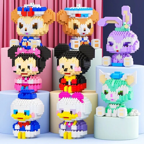 Lèlé Xiōngdì Xīnglù Wēigǔ Jīmù DIY Kǎtōng Gōngzi Zhìyuì Pīnzhuāng Wánjù Nǚhái Liùyī Lǐwù