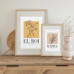 Cross-border minimalist abstract leaf floral wall decor painting living room bedroom background wall canvas painting Nordic oil cloth painting